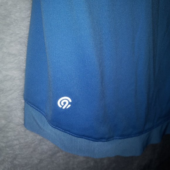 C9 by Champion Reflective Open Back Sheer Short Sleeve Athletic Blue Top Size S - Picture 8 of 15